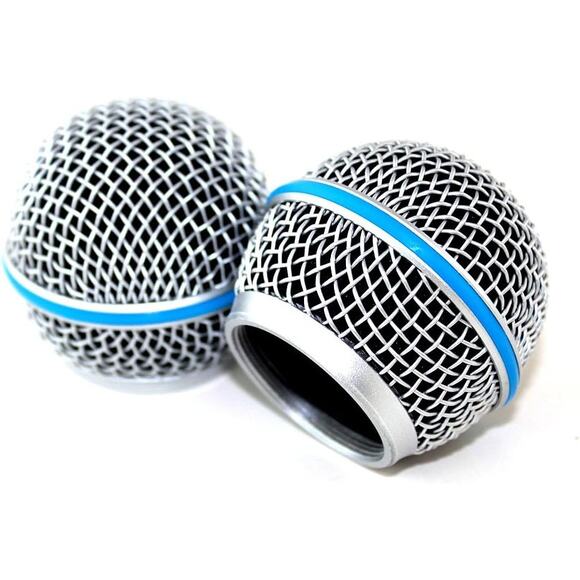 Weymic 3-Pk Microphone Grill Heads For Shure SM58, Beta 58A, SV100, PGX24, SLX24 - Picture 1 of 4